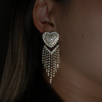 Drop earrings in heart